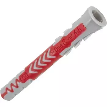 Дюбель для всех типов стен DuoPower 6x50 мм цвет серый/красный 8 шт.