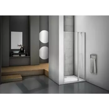 Душевая дверь в нишу Makiato WTW-OD-130-C-WE, 185x130 см хромированный профиль прозрачное стекло распашная