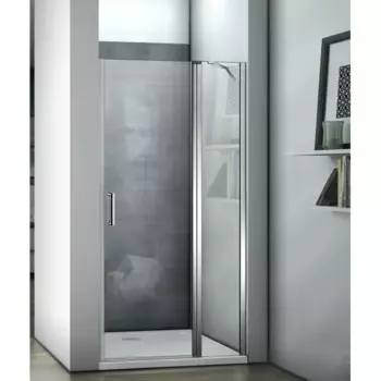 Душевая дверь в нишу Rain SR-130 130x185 см хромированный профиль прозрачное стекло распашная