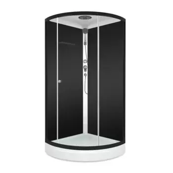 Душевая кабина Domani-Spa Simple низкий поддон 90x90 см цвет черный