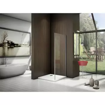 Душевая перегородка Makiato SP-100-C-WE, 185x100 см хромированный профиль прозрачное стекло