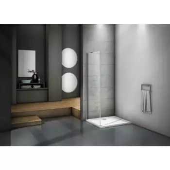 Душевая перегородка Makiato SP-OD-90-C-WE, 185x90 см хромированный профиль прозрачное стекло
