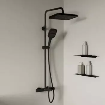 Душевая система Iddis Lahta LAHBLTHi06 с термостатом 3 режима цвет черный матовый