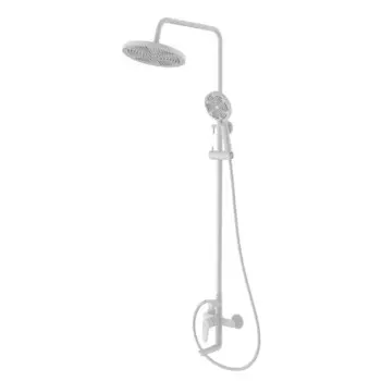 Душевая система Milardo Dale DALWT3FM06 со смесителем 3 режима цвет белый матовый