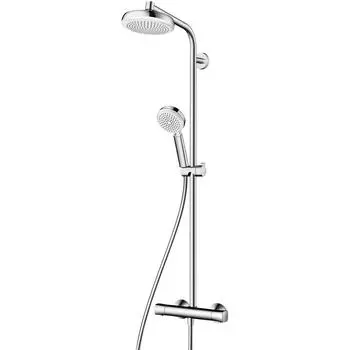 Душевая стойка Hansgrohe Crometta, термостат, верхний душ