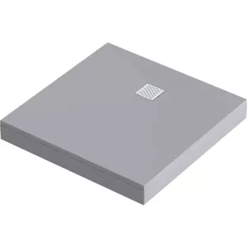 Душевой поддон Keram литьевой мрамор 90x90 см цвет грей