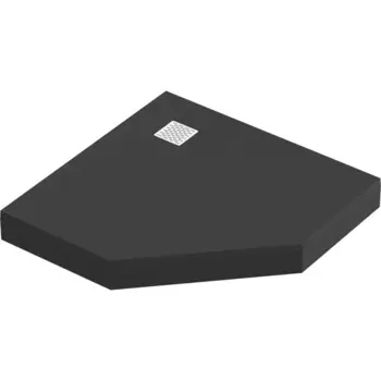 Душевой поддон Marble пятиугольный литьевой мрамор 100x100 см цвет черный