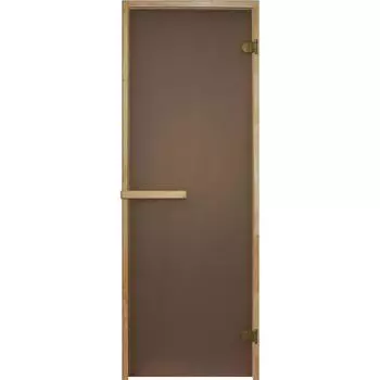 Дверь для сауны стеклянная матовая бронза 69x189 см цвет двусторонняя