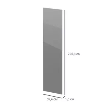 Дверь для шкафа Лион Аша грей 59.4x225.8x1.6 см ЛДСП цвет серый