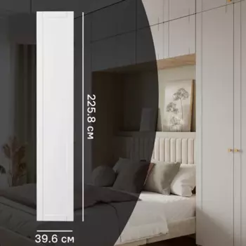 Дверь для шкафа Лион Байонна 39.6x225.8x1.9 см МДФ цвет белый