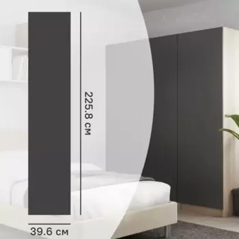 Дверь для шкафа Лион София грей 39.6x225.8x1.8 см ЛДСП цвет серый