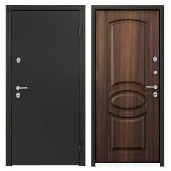 Дверь металлическая Термо С-2, 880 мм, правая, цвет лесной орех