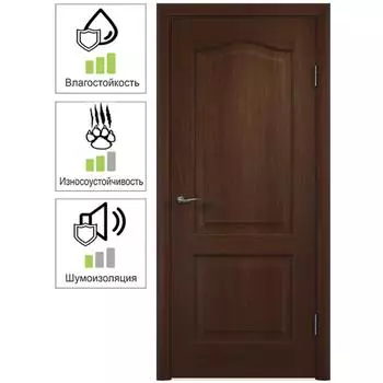 Дверь межкомнатная глухая Антик 70x200 см ПВХ цвет итальянский орех без замка, без петель