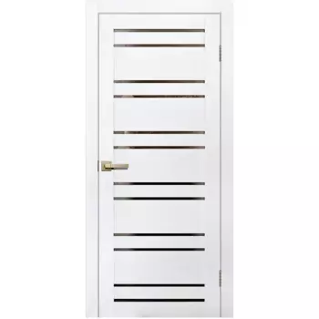 Дверь межкомнатная со стеклом Artens Уна 70x200 см Hardflex белый с замком и петлями