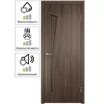 Дверь межкомнатная Белеза глухая финиш-бумага ламинация цвет дуб тёрнер коричневый 80x200 см