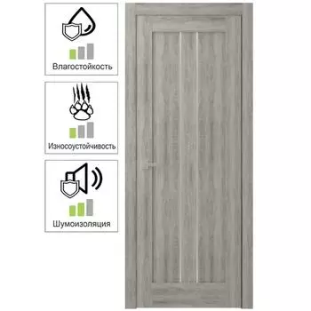 Дверь межкомнатная Челси глухая ламинация цвет дуб пепельный 70x200 см