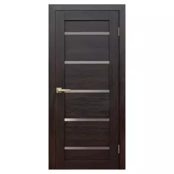 Дверь межкомнатная глухая Artens Дукато горизонтальная 80x200 см Hardflex цвет акация с замком и петлями