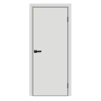 Дверь межкомнатная глухая Асти 70x200 см Hardflex цвет белый жемчуг с замком и петлями