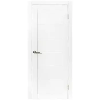 Дверь межкомнатная глухая Богема 90x200 мм Hardflex цвет белый с замком и петлями
