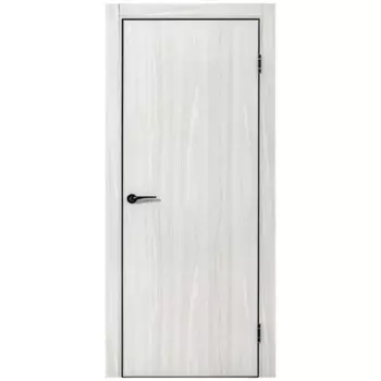 Дверь межкомнатная глухая Борно 50 80x200 см цвет белый дуб с замком и петлями