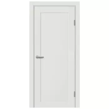 Дверь межкомнатная глухая Дэстро 70x200 см Hardflex цвет белый жемчуг с замком и петлями