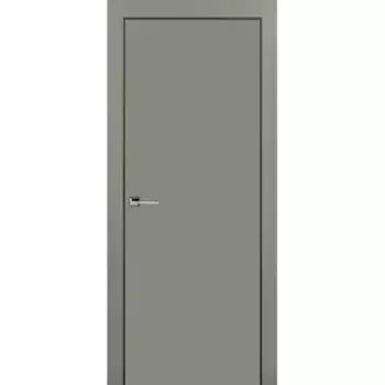 Дверь межкомнатная глухая Этна 70x200 см эмаль цвет грей с замком