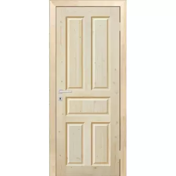 Дверь межкомнатная глухая Кантри 80x200 см без покрытия цвет натуральный без замка, без петель