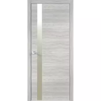 Дверь межкомнатная глухая Канзас 2 60x200 см ПВХ цвет дуб европейский серый с замком