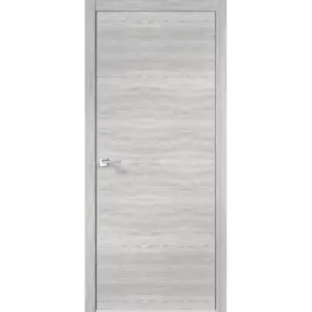 Дверь межкомнатная глухая Канзас 70x200 см ПВХ цвет дуб европейский серый с замком