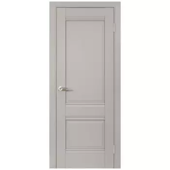 Дверь межкомнатная глухая Классико-42 70x200 см Hardflex серый с замком и петлями