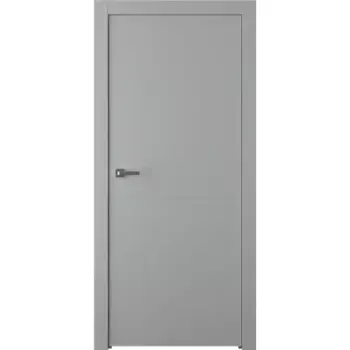 Дверь межкомнатная глухая Лацио 2 60x200 см эмаль серый без замка, без петель