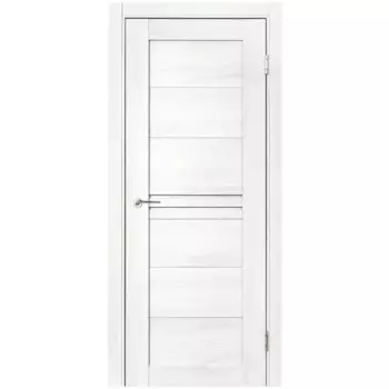 Дверь межкомнатная глухая Моско 90x200 см ПВХ цвет орех луч айс с замком и петлями