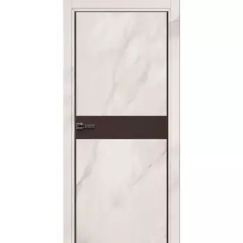 Дверь межкомнатная глухая Мрамор Силк 80x200 см ПВХ бежевый с замком