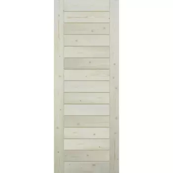 Дверь межкомнатная глухая наборная 70x200 см без покрытия цвет натуральный без замка, без петель