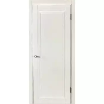 Дверь межкомнатная глухая Нобиле 90x200 см полипропилен белый с замком