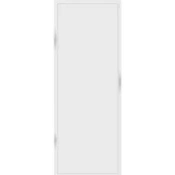 Дверь межкомнатная глухая обратного открывания с замком комплекте Invisible 70x200 см левая алюминиевая кромка цвет белый