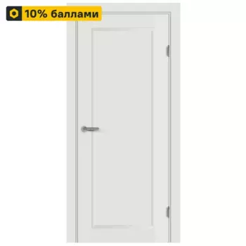 Дверь межкомнатная глухая Пьемонт 70x200 см Hardflex белый с замком и петлями