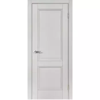 Дверь межкомнатная глухая Палермо 60x200 см полипропилен цвет нардо грей с замком и петлями
