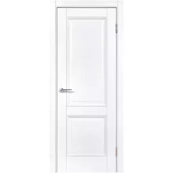 Дверь межкомнатная глухая Палермо 90x200 см полипропилен цвет аляска с замком и петлями
