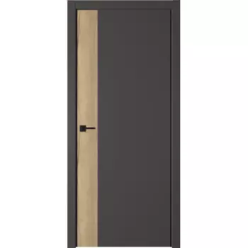 Дверь межкомнатная глухая Палладиум VR 60x200 см ПВХ цвет силк найс/дуб галифакс натур. с замком и петлями