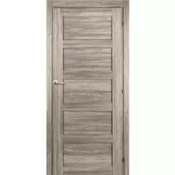 Дверь межкомнатная глухая Прэсто 60x200 см ПВХ цвет дуб санремо светлый с замком