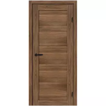 Дверь межкомнатная глухая Толедо 80x200 см CPL цвет орех галант с замком и петлями