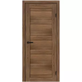 Дверь межкомнатная глухая Толедо 90x200 см CPL цвет орех галант с замком и петлями