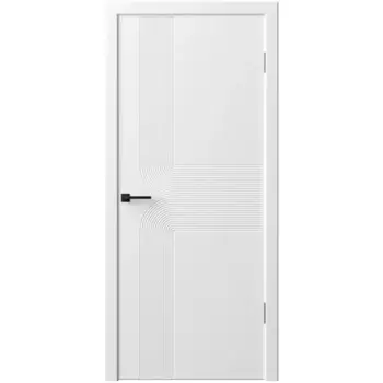 Дверь межкомнатная глухая с замком и петлями в комплекте Синди-28 60x200 см эмаль цвет белый