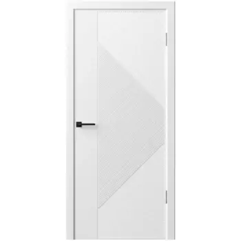 Дверь межкомнатная глухая с замком и петлями в комплекте Синди-13 60x200 см эмаль цвет белый