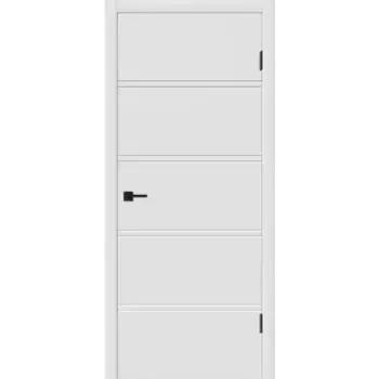 Дверь межкомнатная глухая с замком и петлями в комплекте Бостон Х 80x200 см эмаль белый