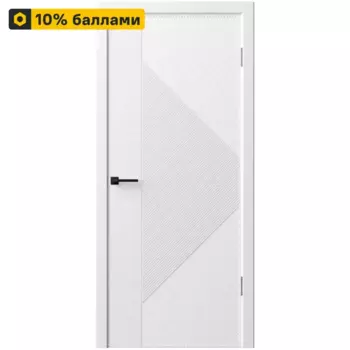 Дверь межкомнатная глухая с замком и петлями в комплекте Синди-13 90x200 см эмаль цвет белый