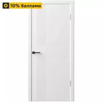 Дверь межкомнатная глухая с замком и петлями в комплекте Синди-28 90x200 см эмаль цвет белый