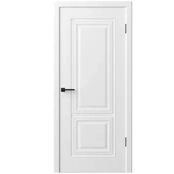 Дверь межкомнатная глухая с замком и петлями в комплекте Юлия 70x200 см эмаль цвет белый