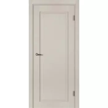 Дверь межкомнатная глухая с замком и петлями в комплекте Пьемонт 90x200 см HardFlex цвет платина светлая